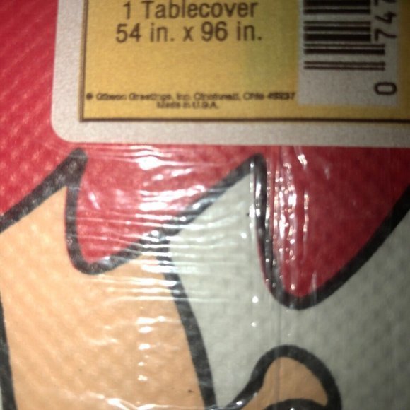 Vintage‎ The Flinstones Kids Hanna Barbera Paper Tablecover 54”x96” - Picture 4 of 5